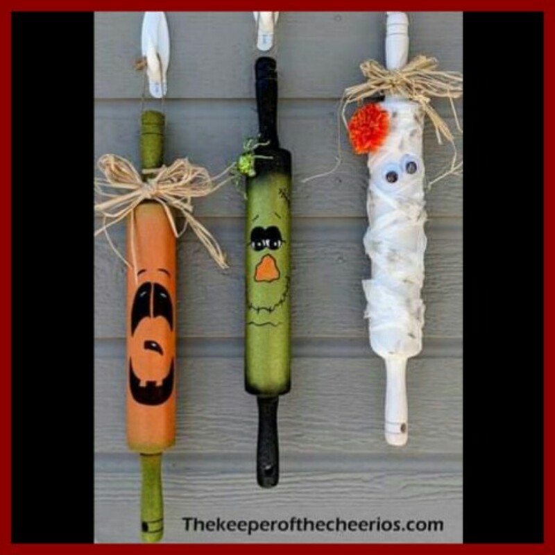 DIY And Household Tips Turn Dollar Tree Rolling Pins Into Halloween