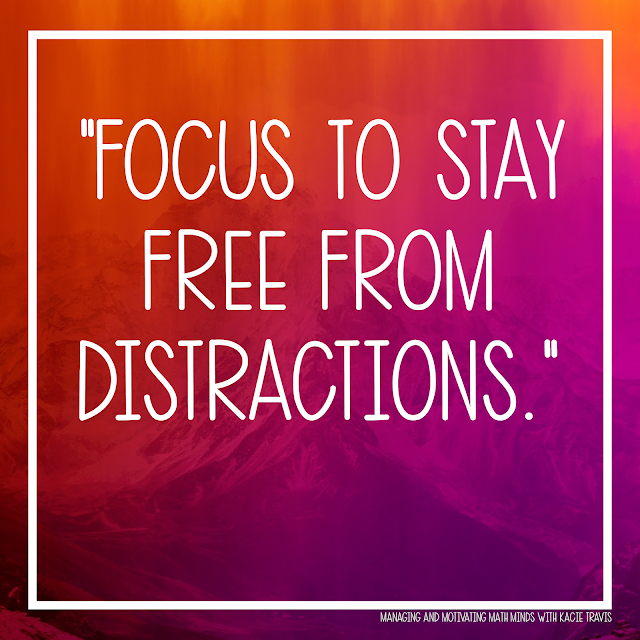 Lord, give my students focus to stay free from distractions.