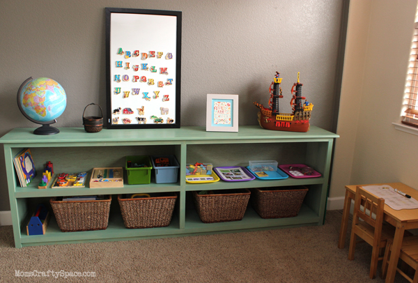 homeschool play area all clean and organized