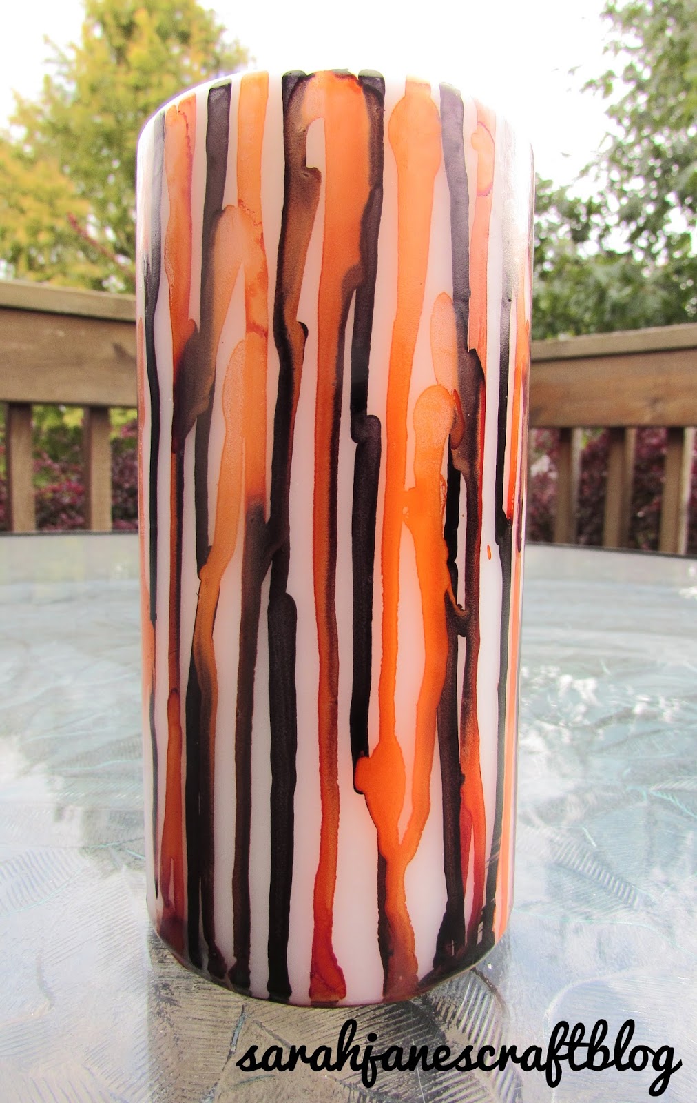 Sarah Jane's Craft Blog Dripped Alcohol Ink Halloween Candle