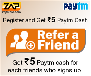 Get Rs. 5 On Sign Up Bonus + Free Rs. 5 Paytm Cash Per Refer