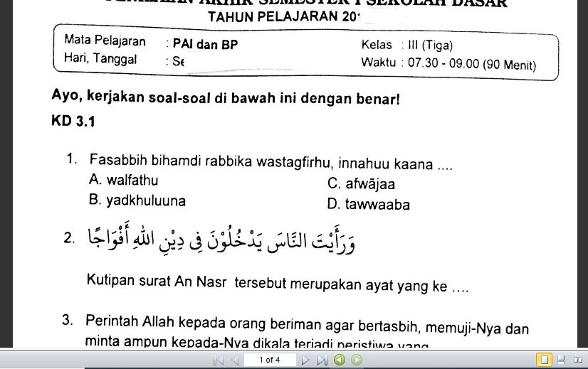 15+ Kunci jawaban agama islam kelas 3 tentang percaya diri information