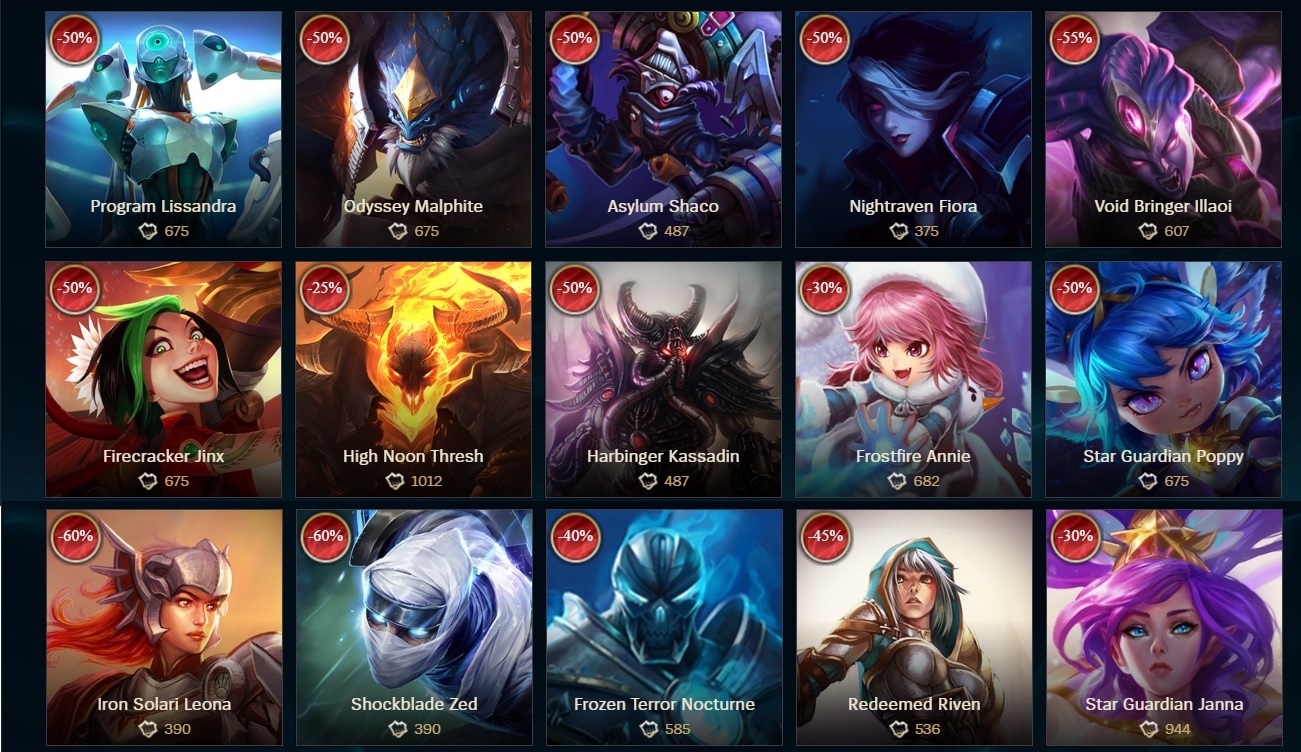 Champion and skin sale: 12.02 - 12.05 :: League of Legends (LoL) Forum on  MOBAFire