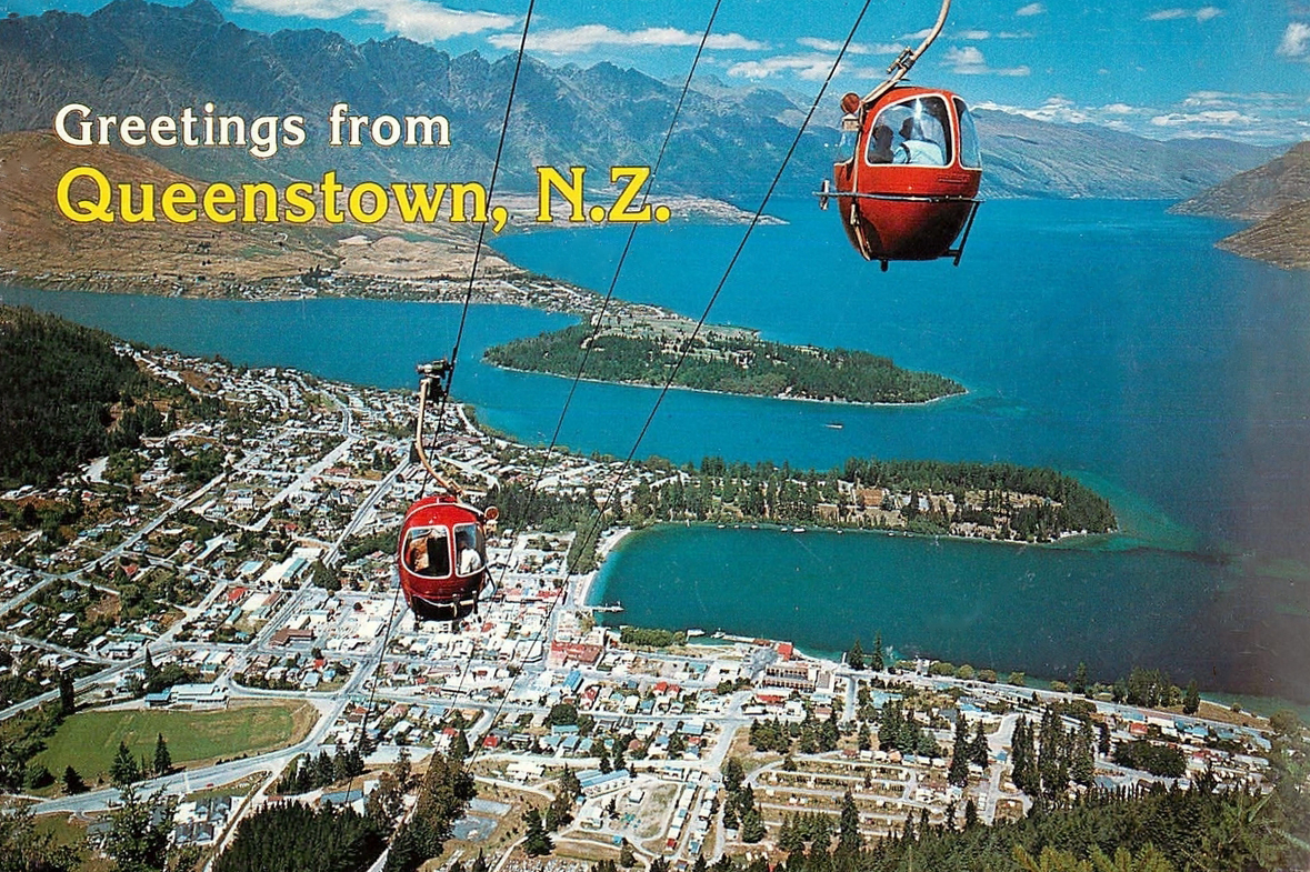 transpress nz Queenstown aerial gondola cars, 1970s