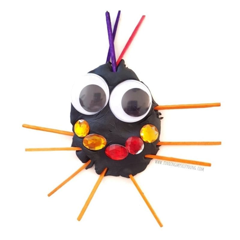 Black Glitter Play Dough Spiders 2024 - Entertain Your Toddler