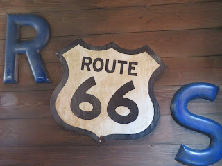 Radiator Springs Racers Queue Line Route 66 Sign Cars Land Disney California Adventure Disneyland