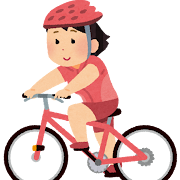 サイクリングのイラスト(女性)