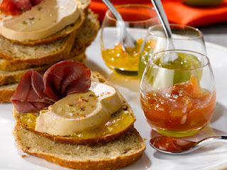 Carpaccio foie gras magret de canard
