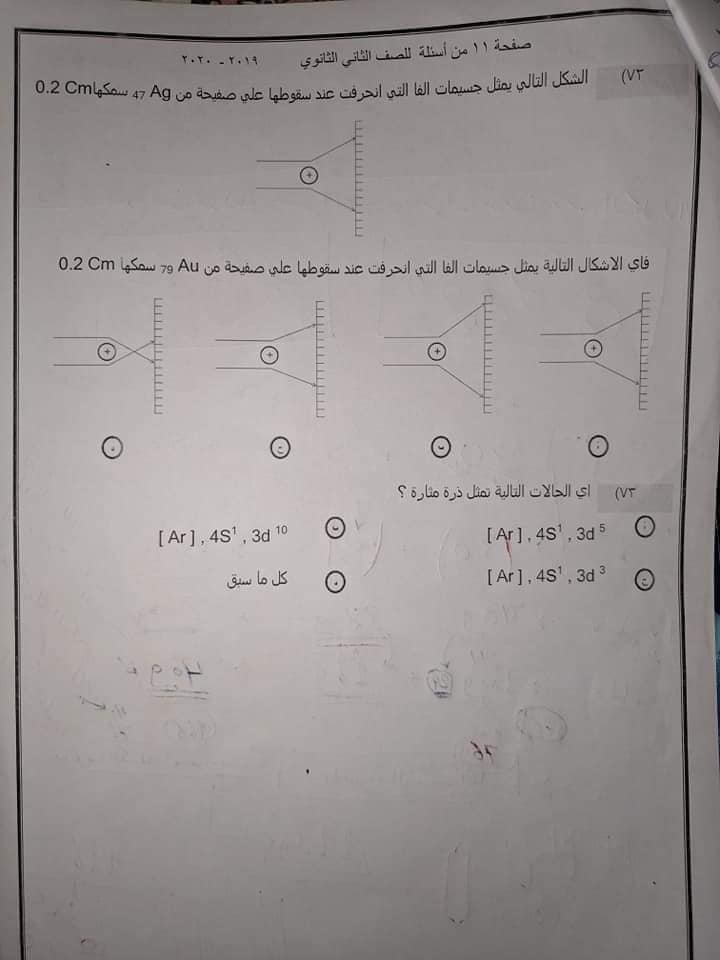 مراجعة كيميا 2 ثانوي ترم أول | 73 سؤال بالنظام الحديث