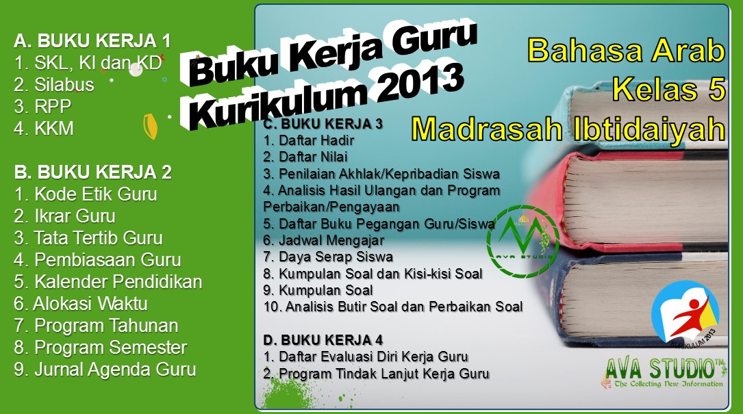 Buku Kerja Guru 1, 2, 3 dan 4 Bahasa Arab Kelas 5 SD/MI