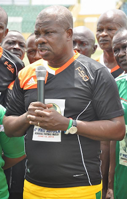 ibikunle amosun playing football