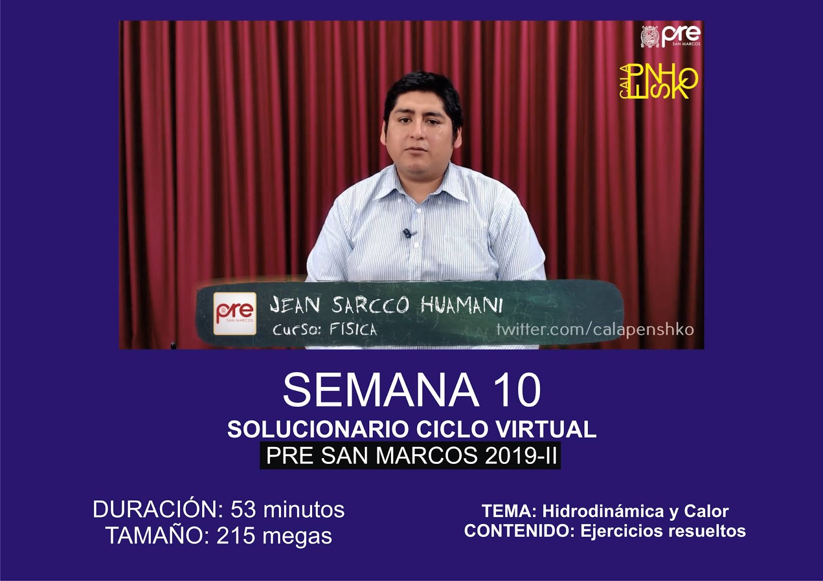 Solucionarios de la Pre San Marcos Física Semana 10 Pre San Marcos 2019II