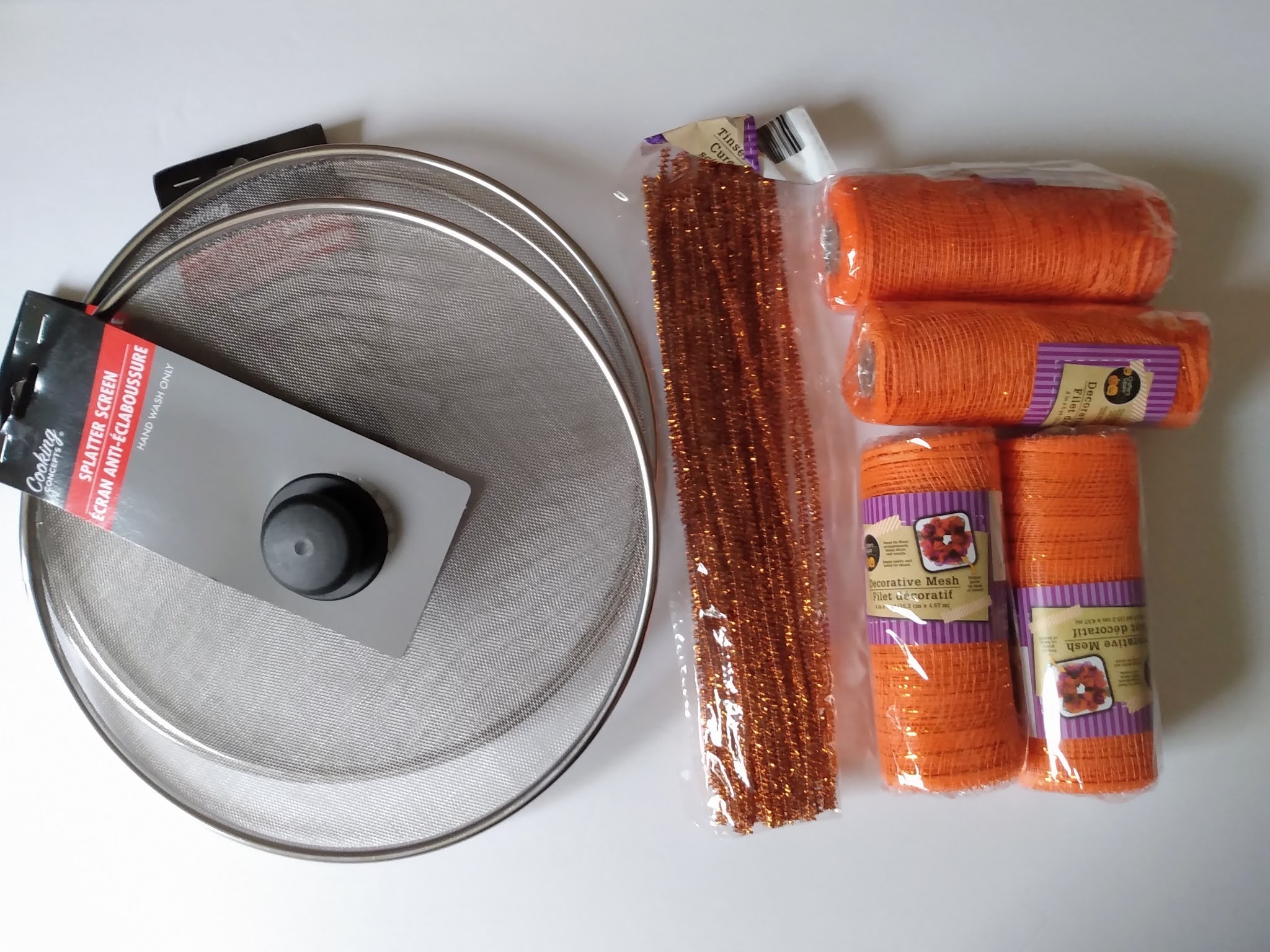 Pams Party & Practical Tips Splatter Screen Mesh Pumpkin from Dollar Tree Items