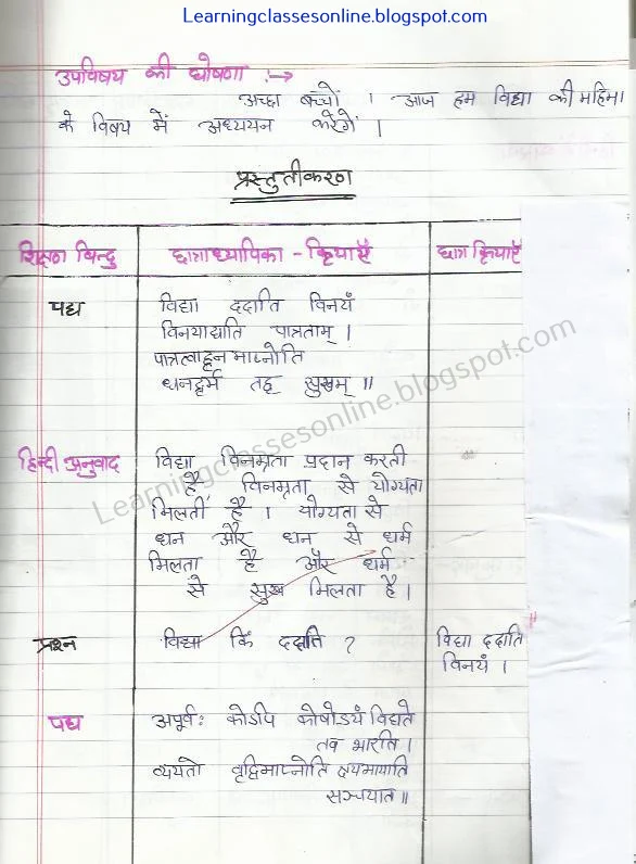 sanskrit lesson plan templates