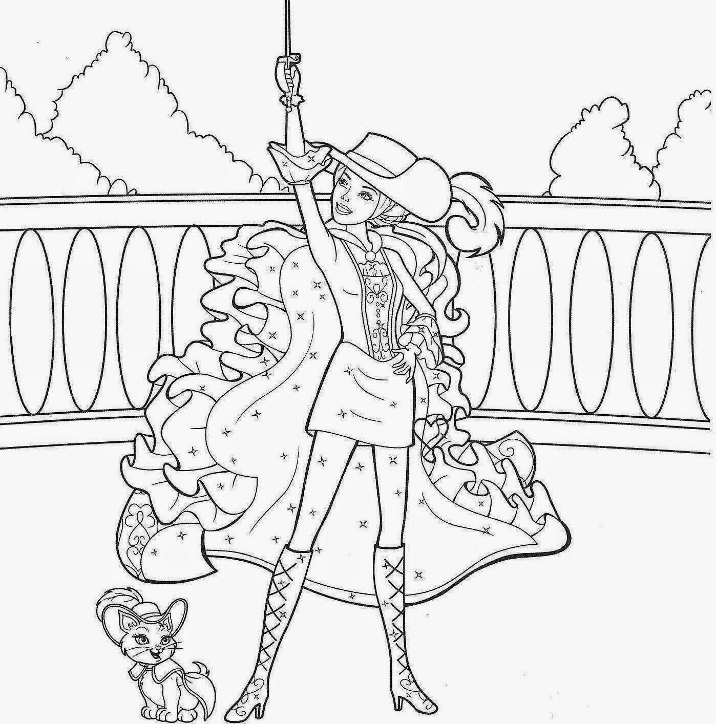 Colour Drawing Free Wallpaper Barbie Coloring Drawing