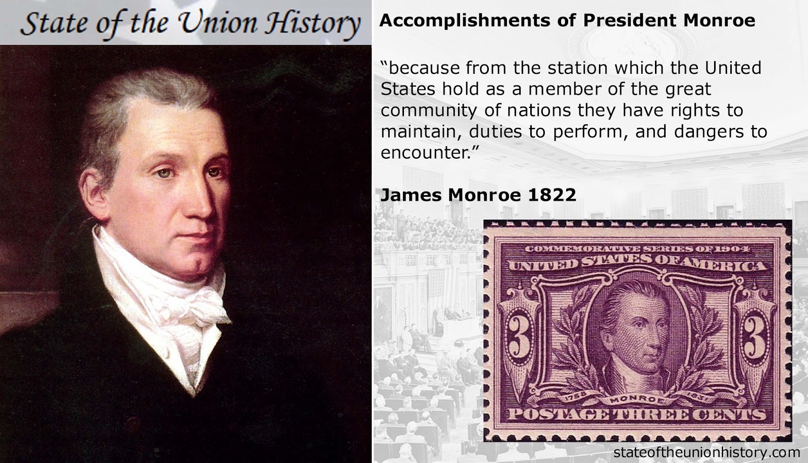 State Of The Union History 1822 James Monroe Accomplishments Of state-of-the-union-history-1822-james-monroe-accomplishments-of