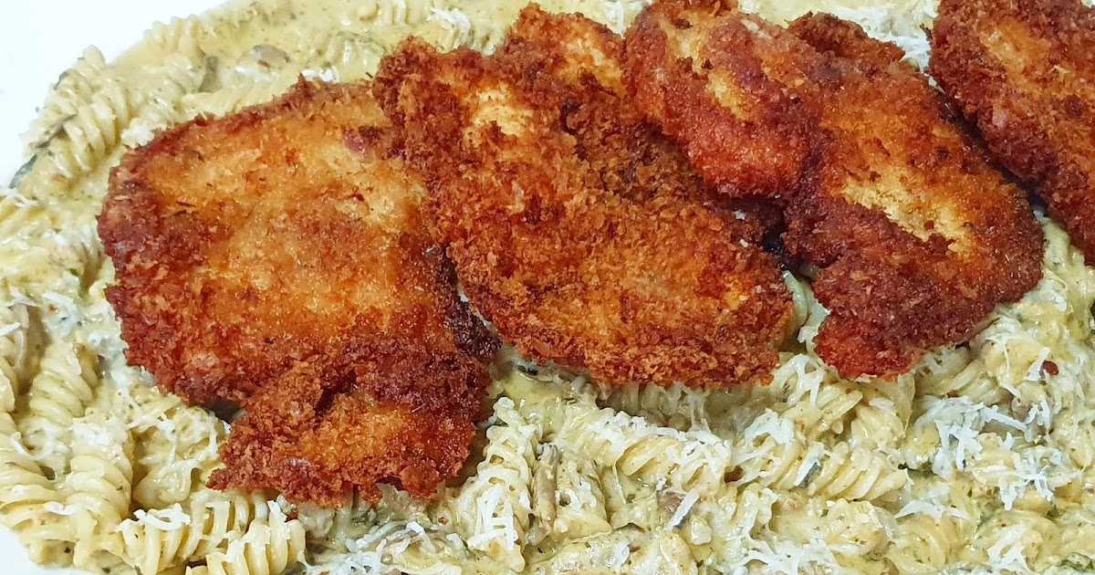 Maryam's Culinary Wonders 1520. Pesto Pasta with Chicken Escalope