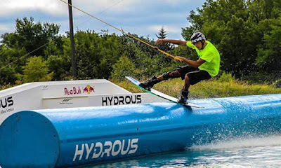 Wakeboarding at a cable park