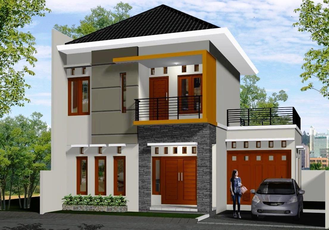 Desain Rumah Minimalis Dua Lantai Tampak Depan Jual Bata Ekspos