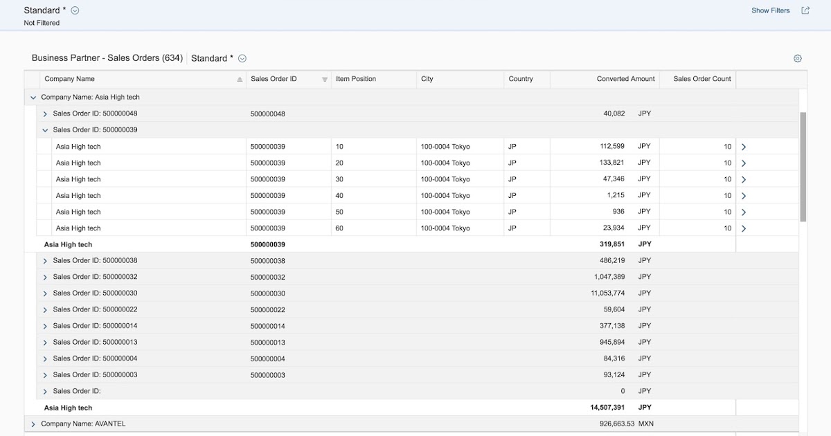 SAP ABAP Central Fiori elements List Report Sorting, Grouping and