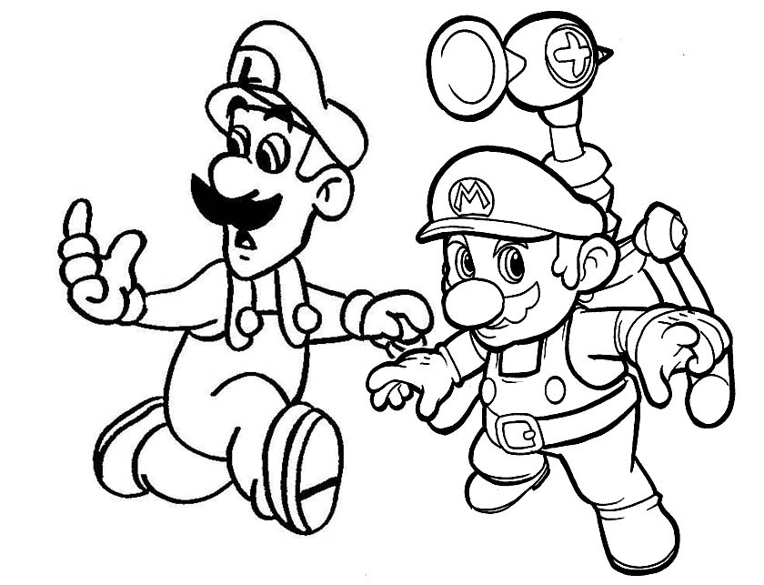 Games Coloring Pages : Super Mario