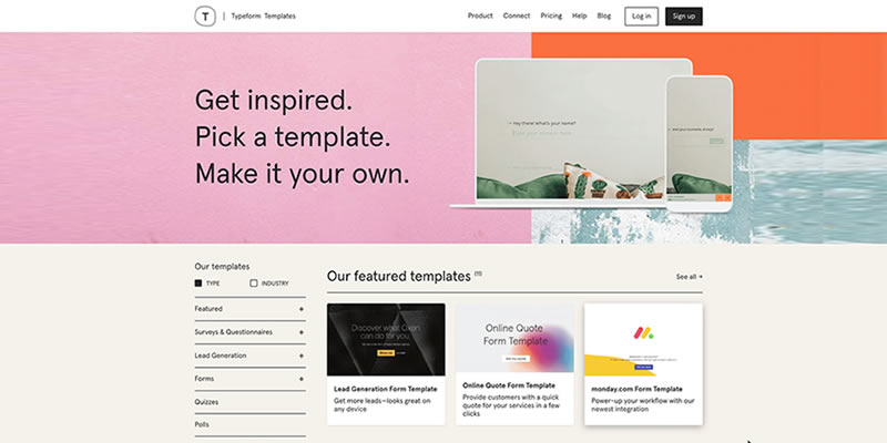 Typeform helps your build personalized leads capture forms Typeform helps your build personalized leads capture forms