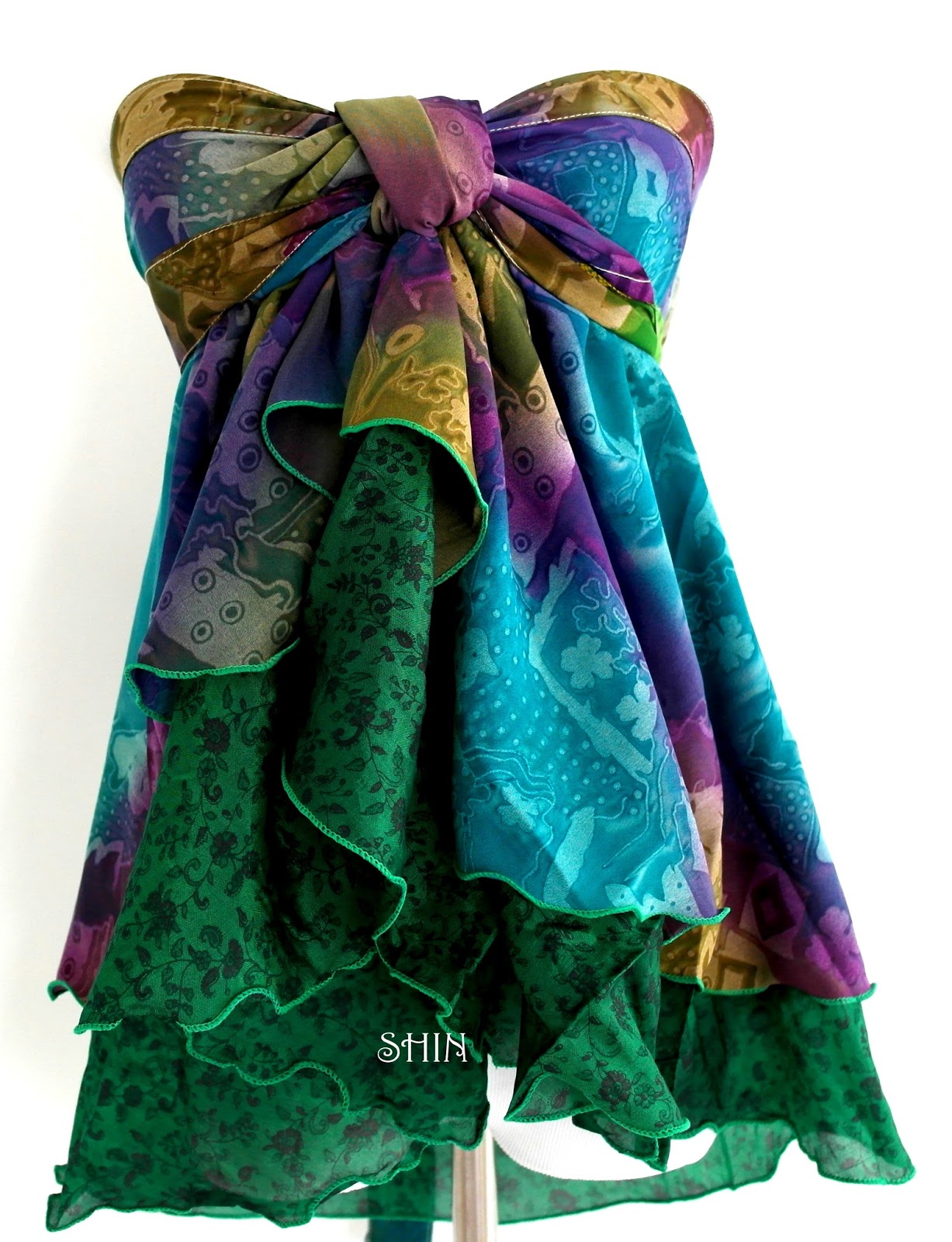 SHIN Vintage Magic Wrap Skirt & Scarf Dress Magic Wrap Skirt