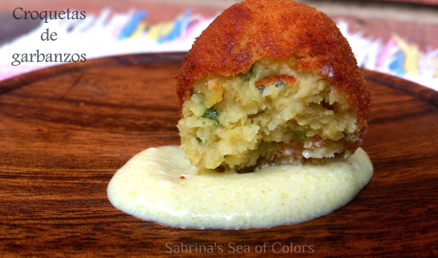 Croquetas de garbanzos y cilantro