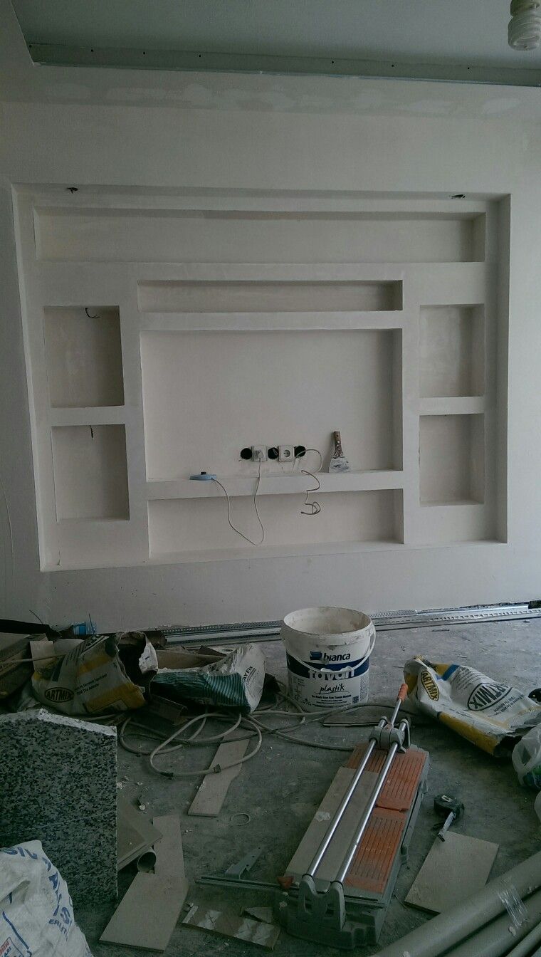 Modern Gypsum TV Wall Unit Decoration Design Ideas Engineering