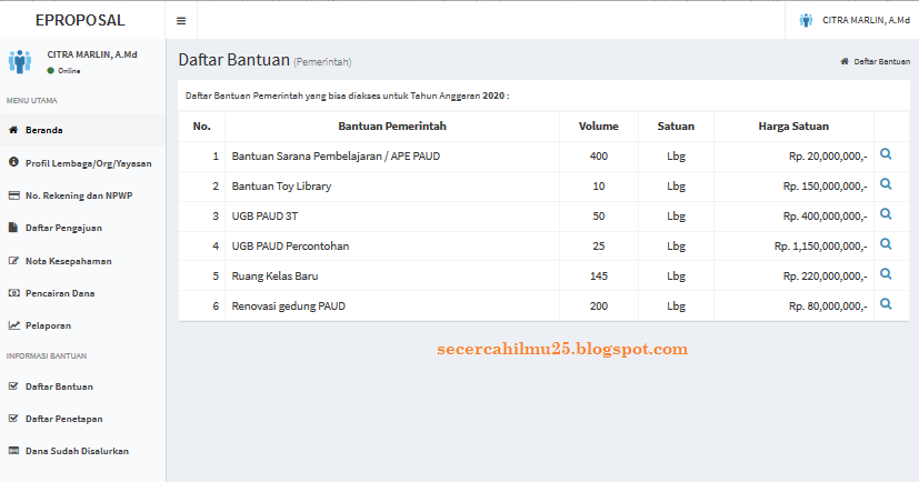 √ Pengenalan Aplikasi EPROPOSAL PAUD keris