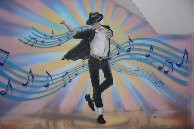 Michael Jackson mural ścienny 3D, obraz namalowany w pokoju nastolatki, Warszawa