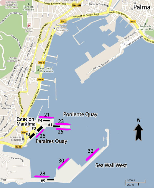 Palma Cruise Port Map 