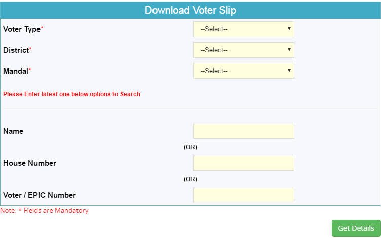 Telangana Voter Id Application Status Check