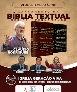 lançamento Biblia textual recife bvbooks