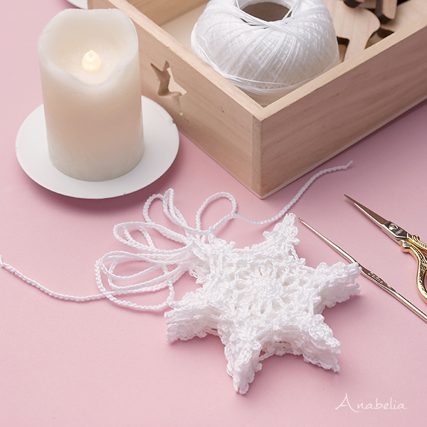 Snowflake crochet motif nr 4 pattern by Anabelia Craft Design Snowflake crochet motif nr 4 pattern by Anabelia Craft Design