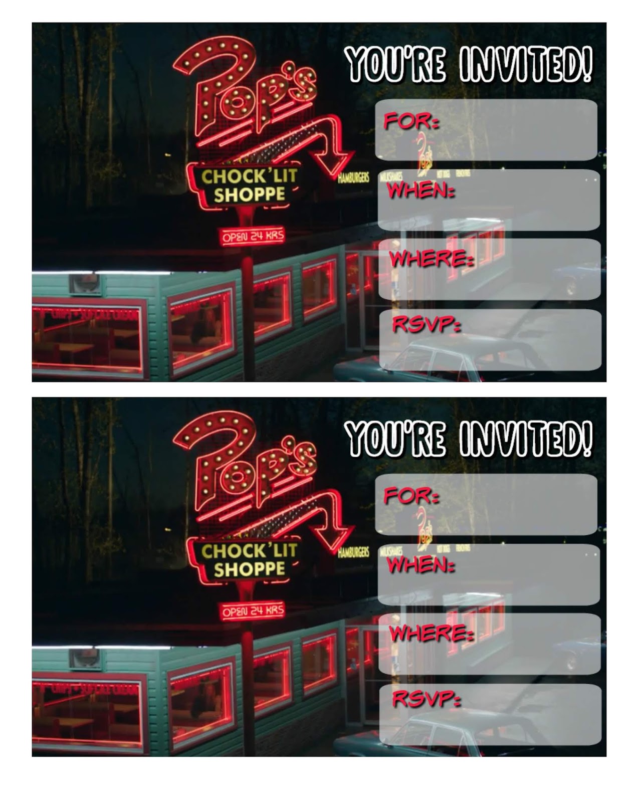 Musings of an Average Mom Riverdale Invitations Musings of an Average Mom Riverdale Invitations