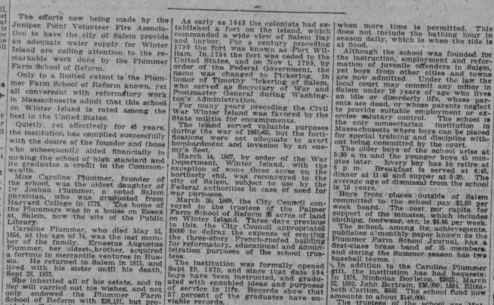 AnceStory Archives Plummer Home Winter Island Salem Massachusetts