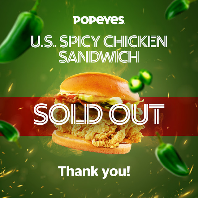 Lemon GreenTea Popeyes US Spicy Chicken Sandwich is officially launched in all Popeyes