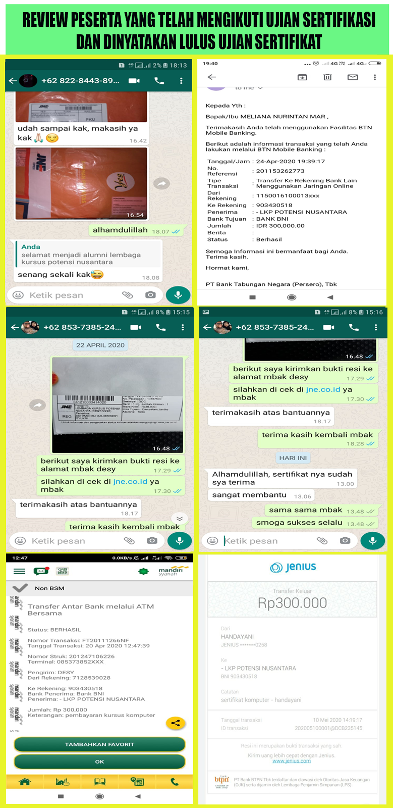 Sertifikatkan Kemampuan Anda, Sertifikat komputer dan