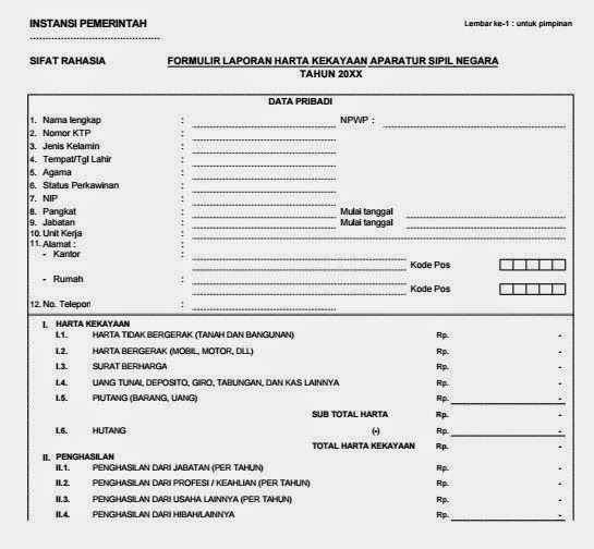penempatan laporan harta formulir FORMULIR KEKAYAAN LAPORAN ASN HARTA penempatan laporan harta formulir FORMULIR KEKAYAAN LAPORAN ASN HARTA