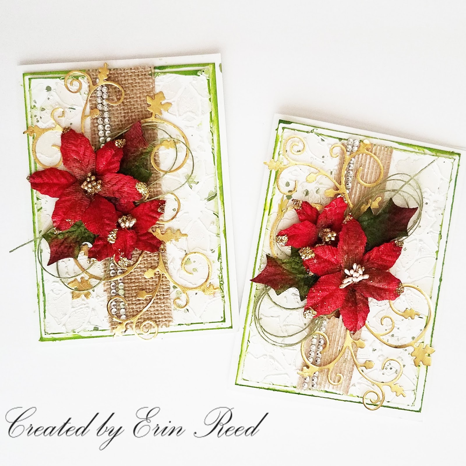 Erin Reed Makes Pair of Mixed Media Christmas Cards