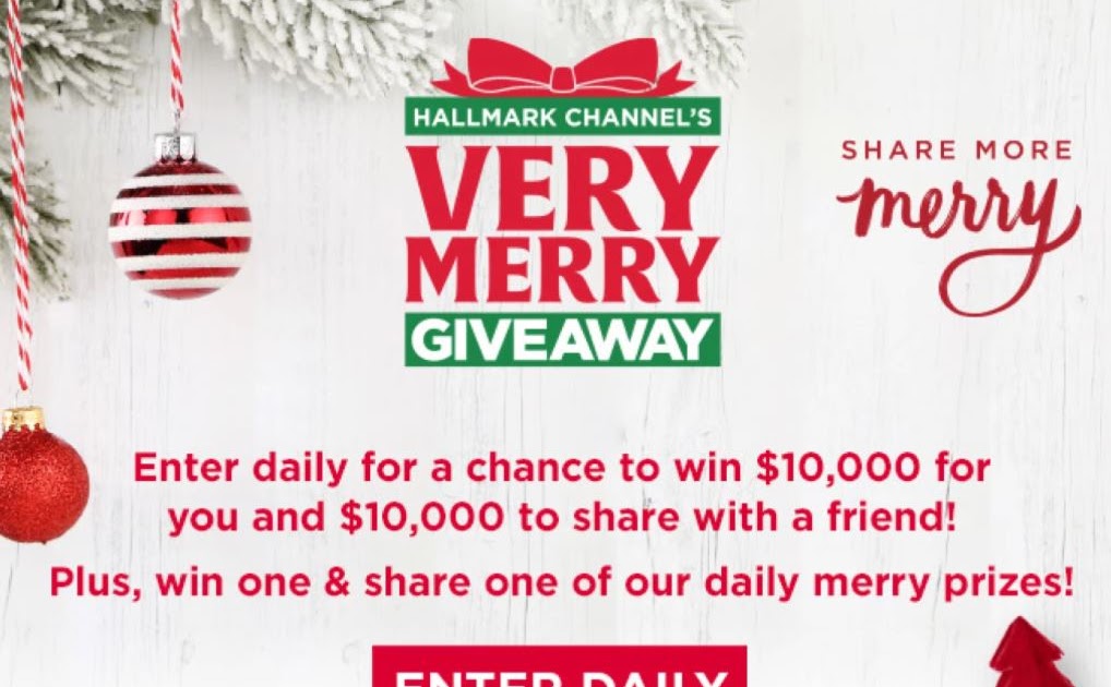 Hallmark Channel Very Merry Giveaway 800 Winners. Win Hallmark Gift