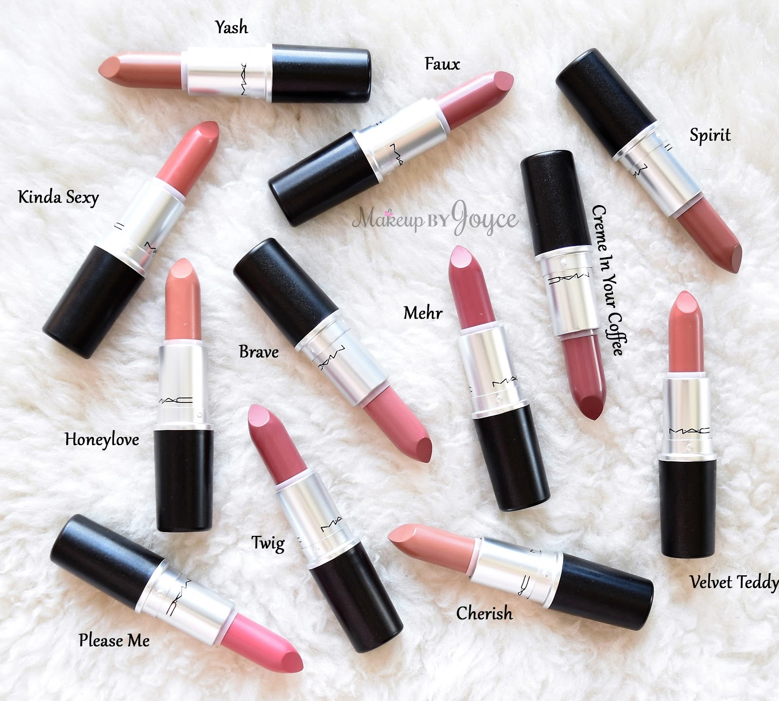 Makeupbyjoyce Swatches Review Mac Matte Satin And Cremesheen Lipstick Collection