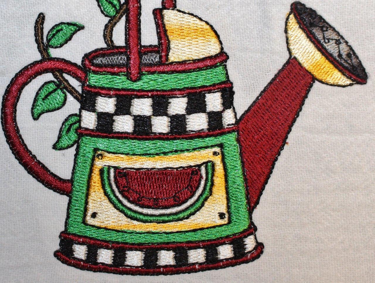 Sarah Lynn's Mitered Corner MachineEmbroidered Tea Towels