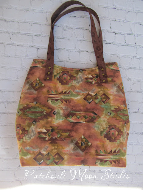 Patchouli Moon Studio~ The Footloose Tote in Southwest Fabric