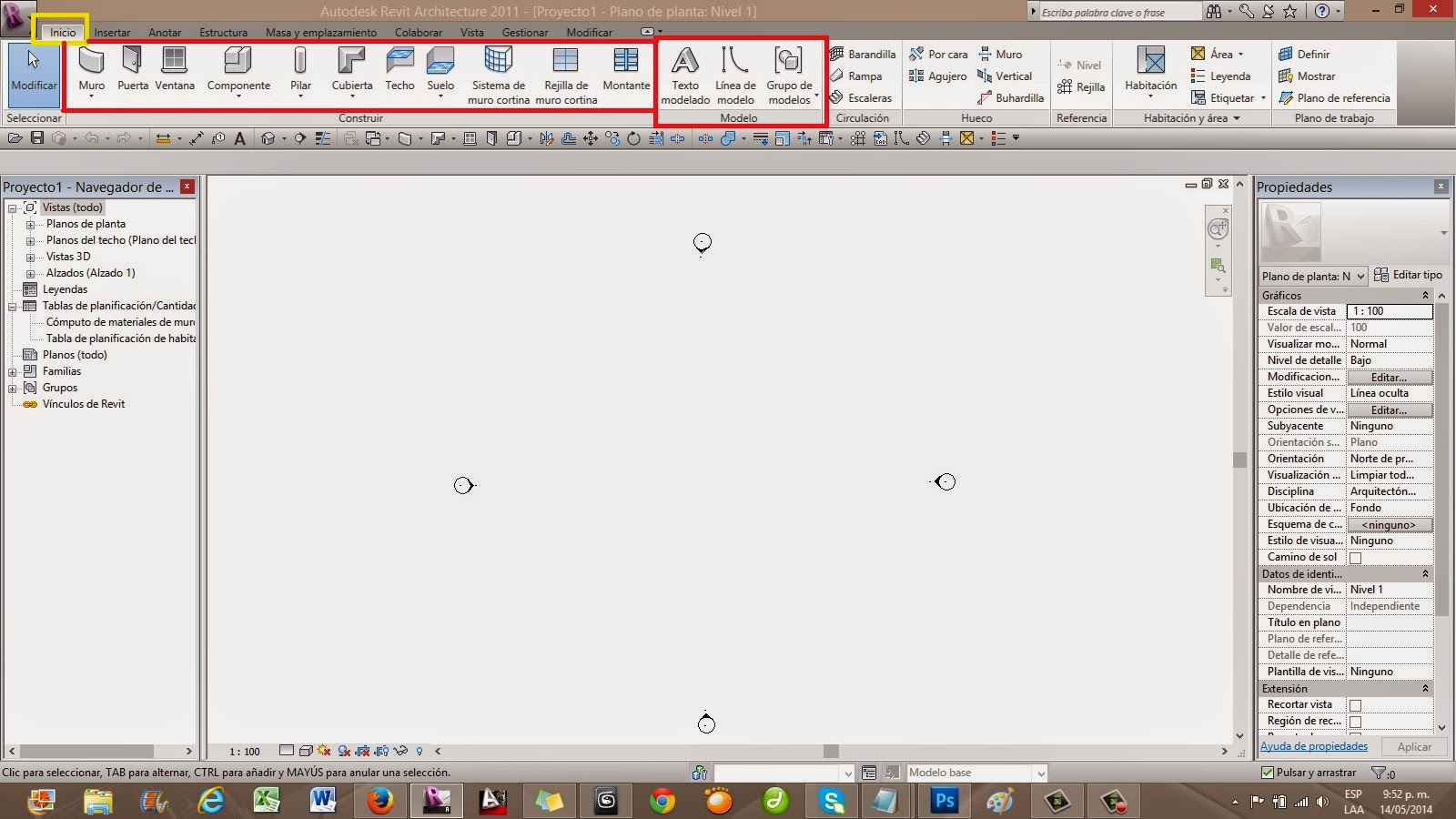 Empezar en Revit Interfaz de Usuario DominarCad