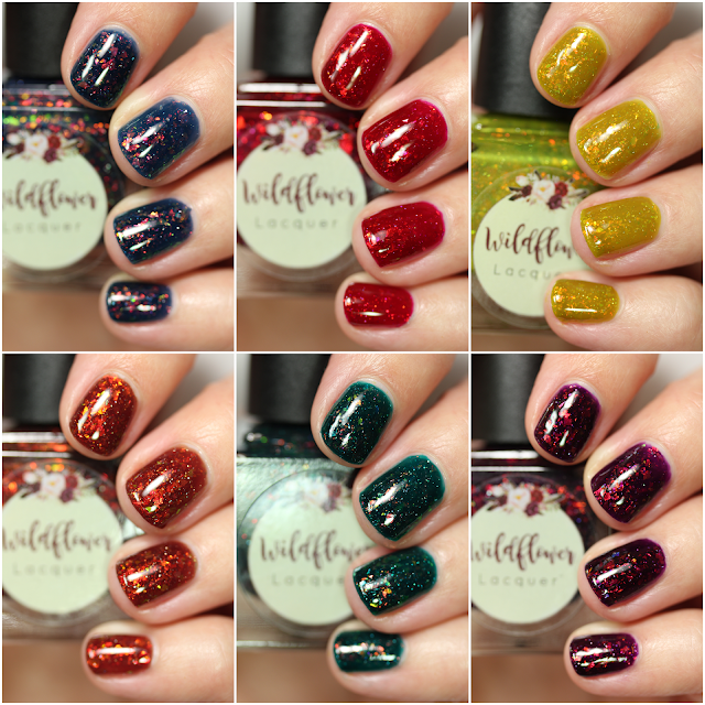 Wildflower Lacquer Fintastic Fall Collection swatches