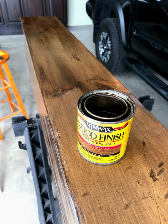 How To DIY & Distress A Faux Wood Beam Mantel The Stonybrook House