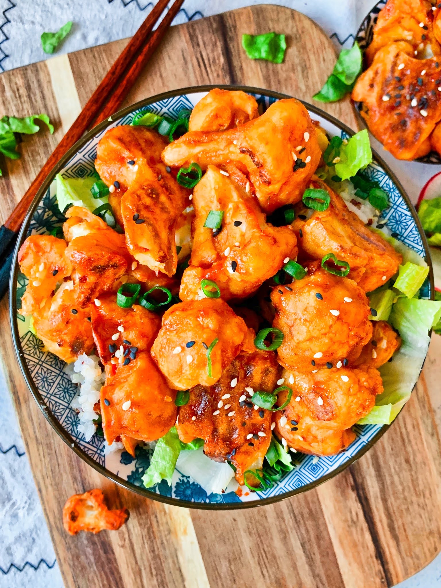 Sweet & Spicy Korean BBQ Cauliflower Wings