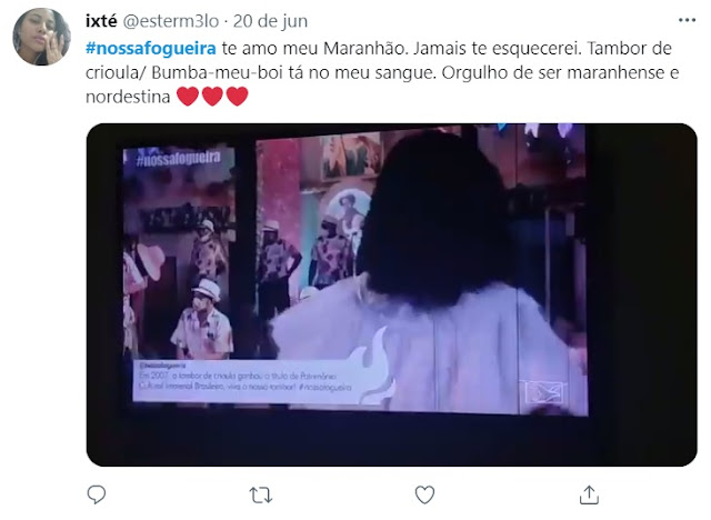 'Nossa Fogueira' animou a tela da TV Mirante e causou repercussão na internet